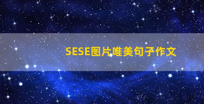 SESE图片唯美句子作文