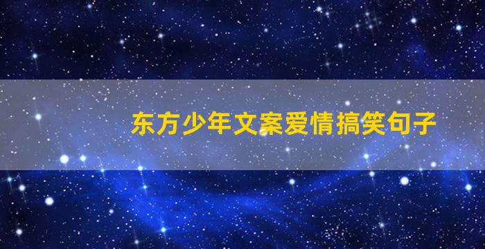 东方少年文案爱情搞笑句子