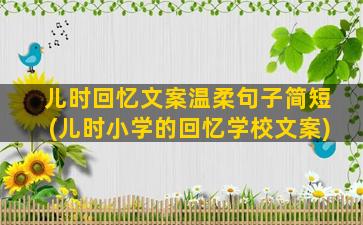 儿时回忆文案温柔句子简短(儿时小学的回忆学校文案)