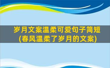 岁月文案温柔可爱句子简短(春风温柔了岁月的文案)