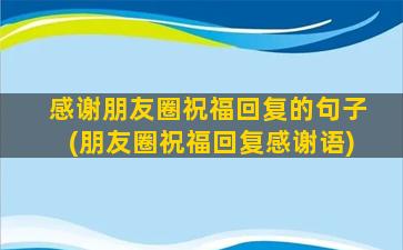 感谢朋友圈祝福回复的句子(朋友圈祝福回复感谢语)