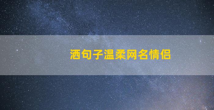 洒句子温柔网名情侣