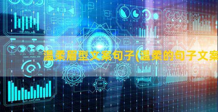 温柔眉型文案句子(温柔的句子文案)