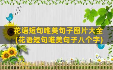 花语短句唯美句子图片大全(花语短句唯美句子八个字)