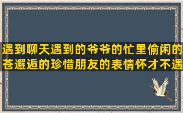 遇到聊天遇到的爷爷的忙里偷闲的苍邂逅的珍惜朋友的表情怀才不遇的高攀不起的经典句子语录